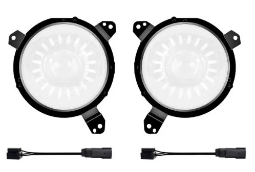 XK-MNT-JL-FOG – XK GLOW Driving/ Fog Light Mounting Bracket, Bolt-On Mount Painted Mounts Two Lights Black Steel Set ...